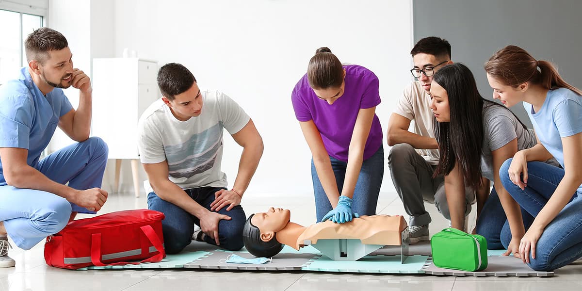An image of a first aid training session
