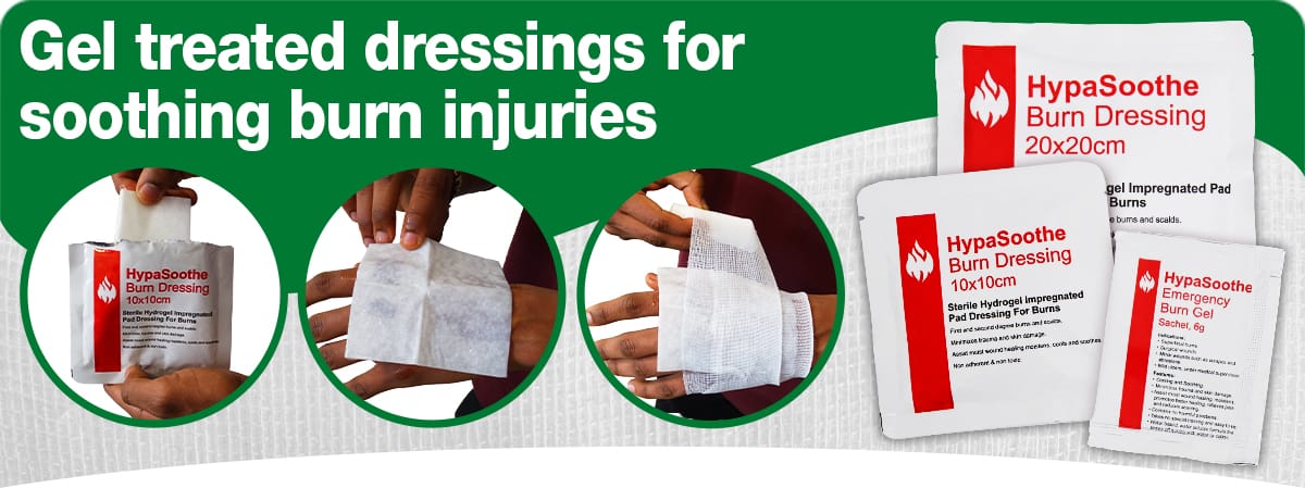 Product banner for HypaSoothe Burn Dressings
