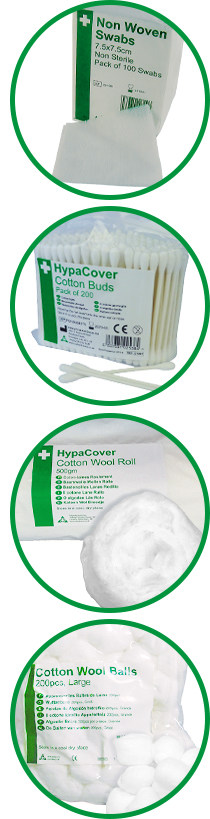 First Aid Online Cotton products: Swabs, buds, roll, and balls