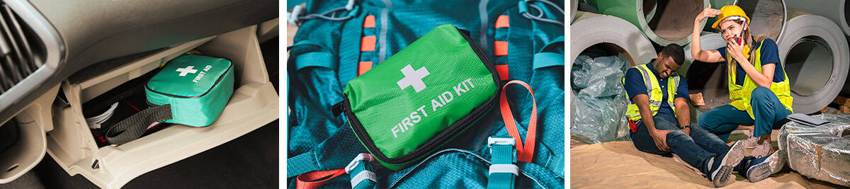 What should be included in an emergency first aid kit?