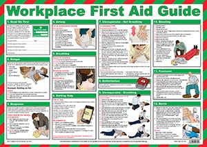 First Aid Notification Workplace Signs and Posters: comply with regulations and protect workers