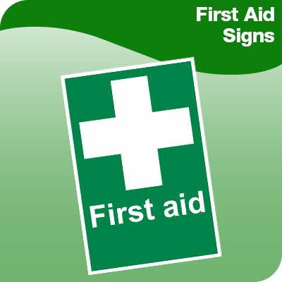 Green First Aid Signs