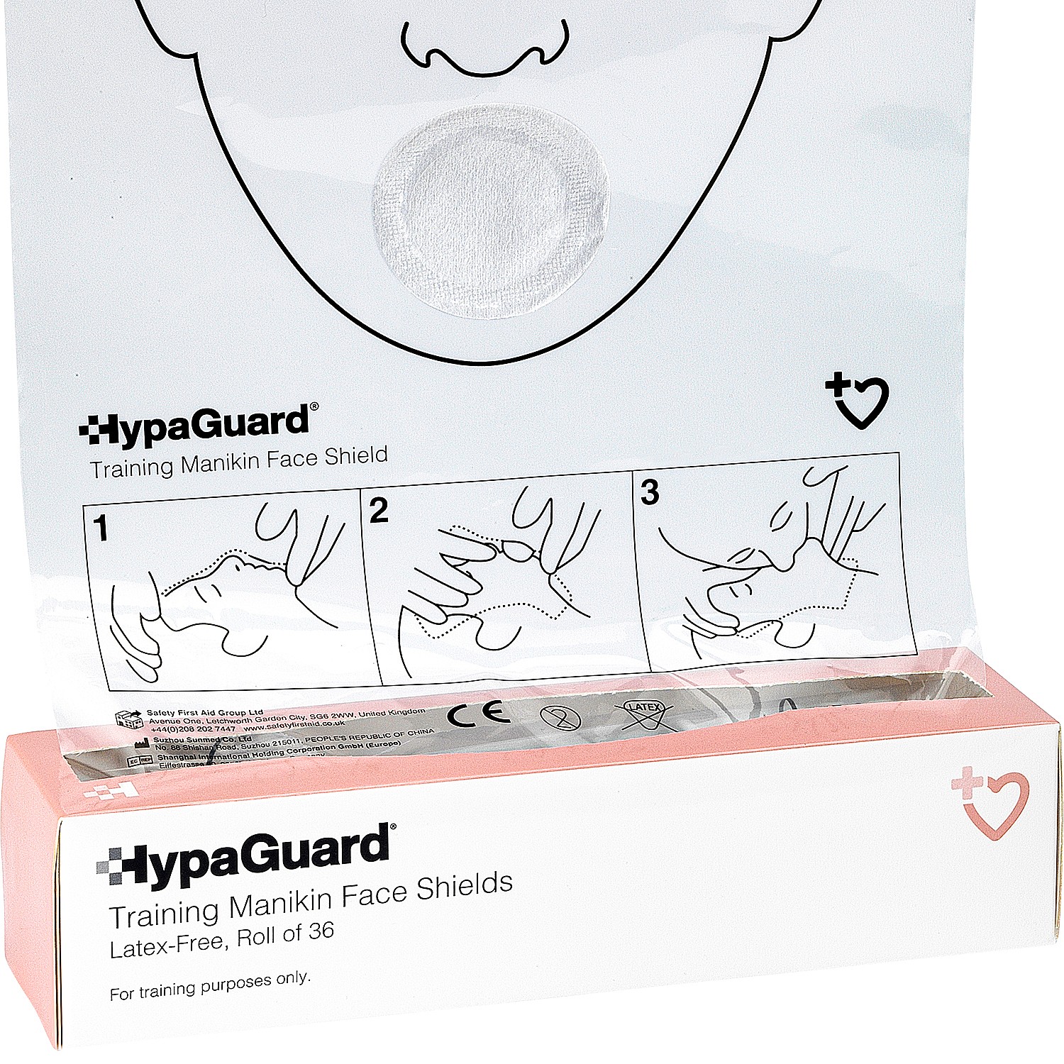 thumbnail image 2 of 20 Bags / 1000 CPR Facial Shields – CPR Training Barrier Masks – URS-017 – USA Made 2 of 5