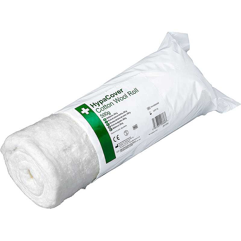 Cotton wool on rolls 500g white, not absorbent