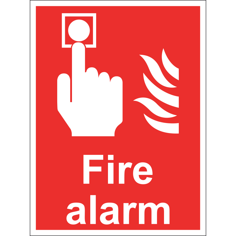 Fire Alarm Sign, Rigid (15cm x 20cm)