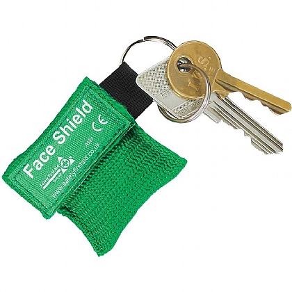 Resuscitation Faceshield in Key Ring Pouch