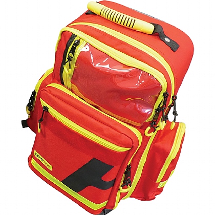 Emergency Backpack, Large, Polyester, Red