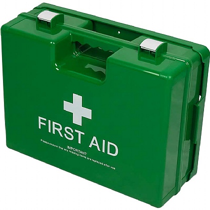 Empty Green Deluxe Shatterproof ABS First Aid Case, Large