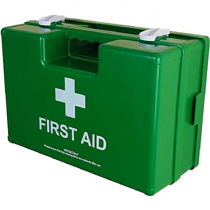 Empty Green Deluxe Shatterproof ABS First Aid Case, Medium