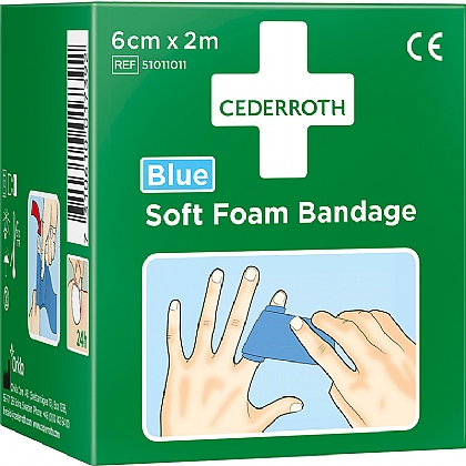 Cederroth Soft Foam Blue Bandage (2mx6cm) 