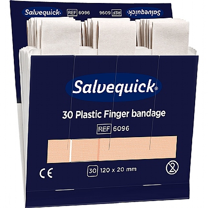 Salvequick Non-Sterile Plastic Finger Plasters (180 Pack)