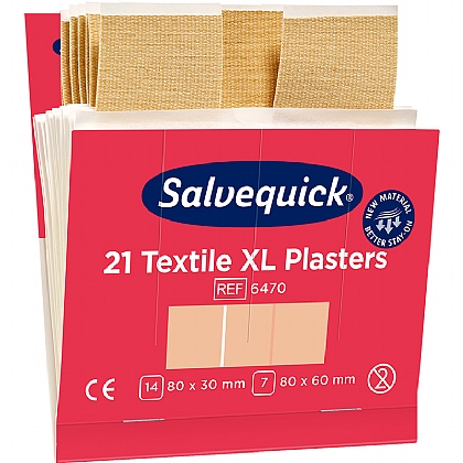 Salvequick Non-Sterile Textile XL Plasters (126 Pack)