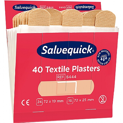 Salvequick Fabric Plaster Refill, 6 packs