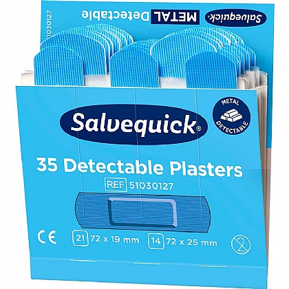 Salvequick Pilferproof Blue Plasters Refill (210 Pack)