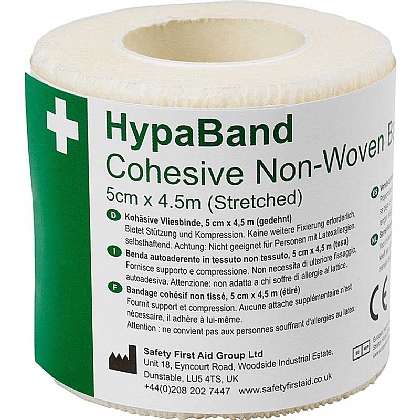 HypaBand Cohesive Bandage, Non-Woven 5cmx4.5m