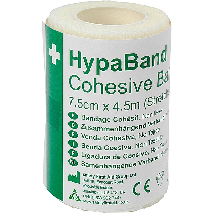 HypaBand Cohesive Bandage, Non-Woven, 7.5cm x 4.5m