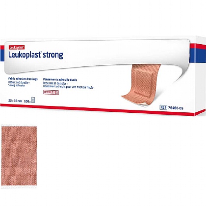 Leukoplast Strong Fabric Plasters, 3.8x2.2cm (100 Pack)