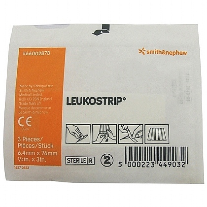 Leukostrip Skin Closures, 0.64x7.6cm (Pack of 150)