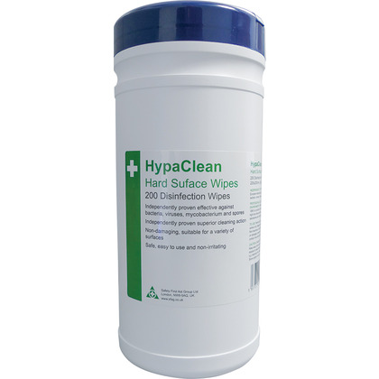 HypaClean Hard Surface Disinfection Wipes, Tub of 200