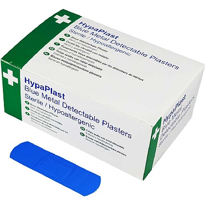 HypaPlast Blue Metal Detectable Plasters 7.2cm x 2.5cm (100 Pack)