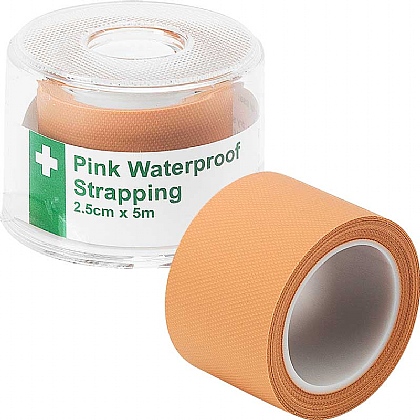 HypaPlast Pink Waterproof Strapping Tape, 2.5cm x 5m