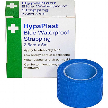 Blue Waterproof Strapping  2.5cm x 5m