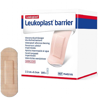 Leukoplast Barrier Waterproof Plasters, 6.3x2.2cm (100 Pack)