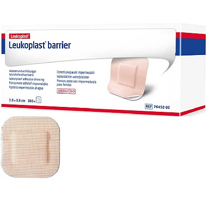 Leukoplast Barrier Waterproof Plasters, 3.8x3.8cm (100 Pack)
