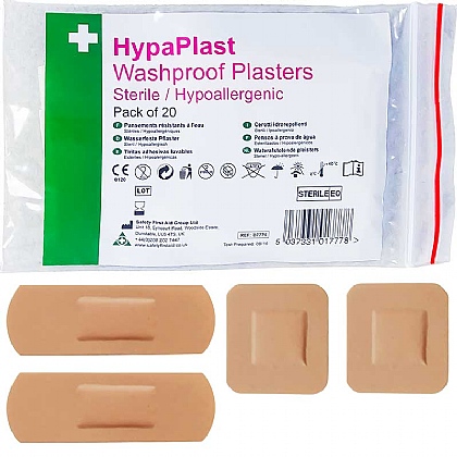 HypaPlast Washproof Plasters, Assorted(Pack of 20)