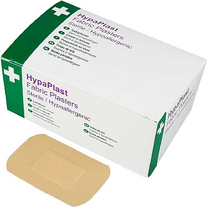 HypaPlast Large Fabric Plasters 7.2cm x 5cm (100 Pack)