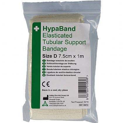 Elasticated Tubular Bandage White Size D 1m