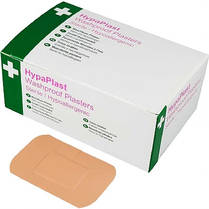 HypaPlast Large Pink Washproof Plasters (100 Pack) Sterile Hypoallergenic