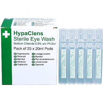 HypaClens Sterile Eye Wash Pods, Pack of 25