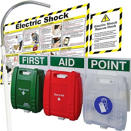 Electric Shock Rescue Point with Glove Dispenser