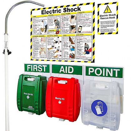 Electric Shock Rescue Point with Glove Dispenser