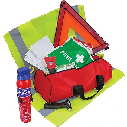 Family Vehicle Safety Kit with Fire Extinguisher 