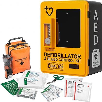 HypaGuard Outdoor AED Cabinet with HypaStop Bleed Control Kit