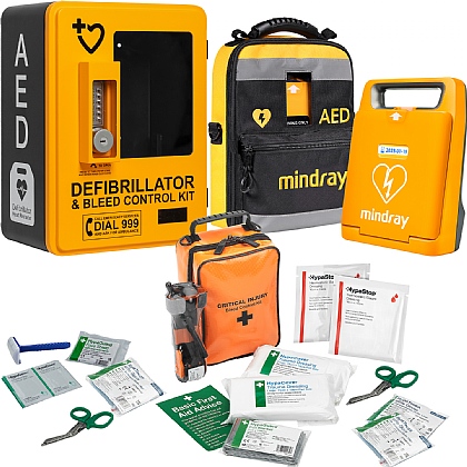 Mindray C1A AED Bundle with HypaGuard Outdoor Cabinet