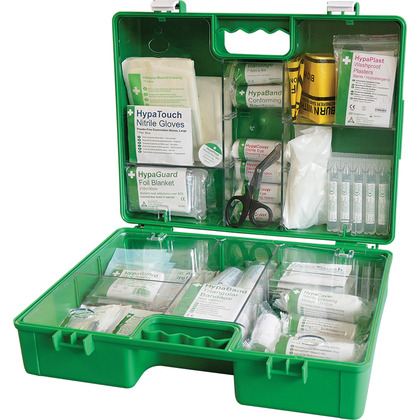 BS 8599 Compliant Industrial High-Risk First Aid Kit, Green Case, Medium