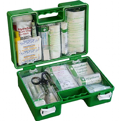 BS 8599 Compliant Industrial High-Risk First Aid Kit, Green Case, Small