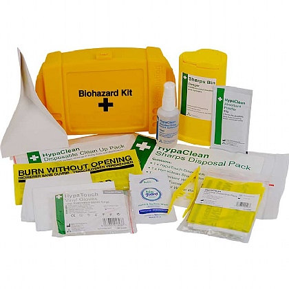 Single Sharps & Body Fluid Disposal Kit in Plastic Case