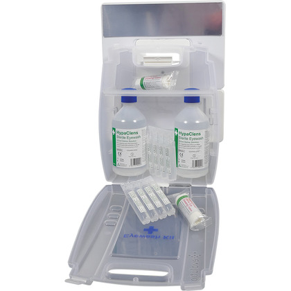 Evolution Plus 2x500ml Eyewash Kit with 8 Eyewash Pods with Mirror