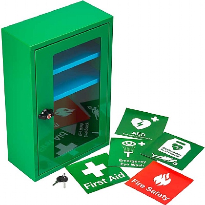 Multi-Purpose Wall Cabinet with Keyed Thumb Lock (AEDs & First Aid Kits)