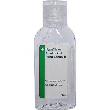 HypaClean Alcohol Hand Sanitiser Gel (50ml)