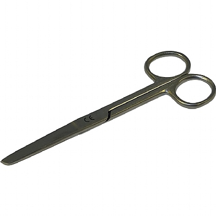 Nurses Stainless Dressing Scissors - Blunt/Sharp (13cm)