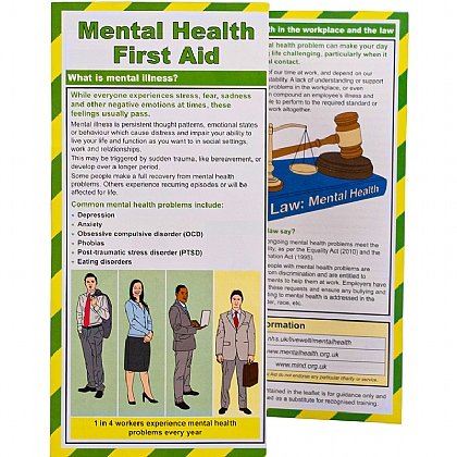 Mental Health First Aid Leaflet from First Aid Online