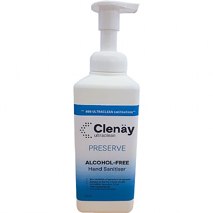 Clenay PRESERVE Hand Sanitiser Foam 600ml, ALCOHOL-FREE (Pack of 6)