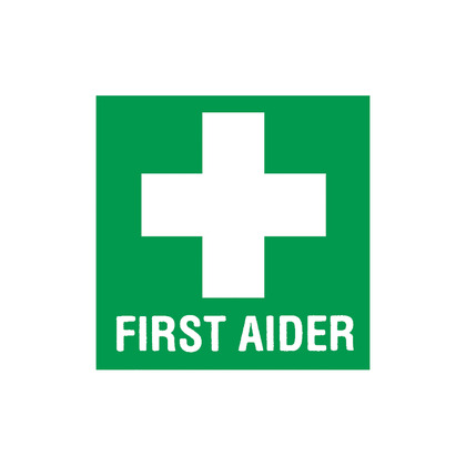 First Aider Helmet Sticker - Self Adhesive