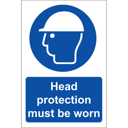 Safety Helmets PPE Wall Sign, Rigid (20cmx30cm)