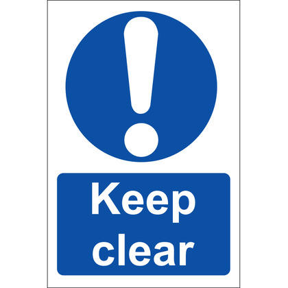 Keep Clear! Sign, Rigid, 20x30cm